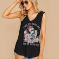 I Like My Books Spicy And My Coffee ICY Skeleton Women Women's V-Neck Tank Top