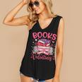 Books Are My Valentine Coquette Bow Book Flower Girl Women Women's V-Neck Tank Top Books Are My Valentine Coquette Bow Book Flower Girl Women Women's V-Neck Tank Top