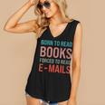 Born To Read Books Forced To Read Emails Reading Bookish Women's V-Neck Tank Top Born To Read Books Forced To Read Emails Reading Bookish Women's V-Neck Tank Top