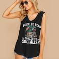 Born To Read Forced To Socialize Dragon Books Reading Women's V-Neck Tank Top