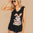 Bunny Rabbit Reading Books Rabbit Books Bunny Reader Women's V-Neck Tank Top