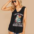 I Buy Her Books Call Her A Good Girl Book Lover Skull Women's V-Neck Tank Top