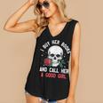 I Buy Her Books And Call Her A Good Girl Skull Rose Bookworm Women's V-Neck Tank Top