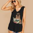 Capybara Glasses Reading Books Capybara Nerd Bookworm Women's V-Neck Tank Top