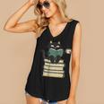 Cat Reading Book Women's V-Neck Tank Top