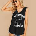 Only Cats Can Judge Me Sarcastic Cat Lover Introverts Women's V-Neck Tank Top Only Cats Can Judge Me Sarcastic Cat Lover Introverts Women's V-Neck Tank Top