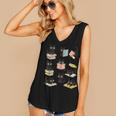 Cats Reading Books Cat Lover Women's V-Neck Tank Top Cats Reading Books Cat Lover Women's V-Neck Tank Top