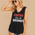 Caution I'm An Introvert Sarcastic Geek Video Gamer Jokes Women's V-Neck Tank Top Caution I'm An Introvert Sarcastic Geek Video Gamer Jokes Women's V-Neck Tank Top