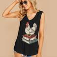 Chicken Books Back To School First Day Of School Boys Girls Women's V-Neck Tank Top Chicken Books Back To School First Day Of School Boys Girls Women's V-Neck Tank Top