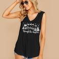 Christmas Book Lover Santa Dashing Through One More Chapter Women's V-Neck Tank Top