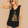 Christmas Book Tree Bookshelf Holiday For Readers Librarians Women's V-Neck Tank Top Christmas Book Tree Bookshelf Holiday For Readers Librarians Women's V-Neck Tank Top