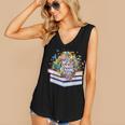 Color Our World Summer Reading 2025 Cute Book Wildflowers Women's V-Neck Tank Top