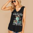 All The Cool Dinosaurs Are Reading Book Reader T-Rex Kawaii Women's V-Neck Tank Top