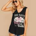 Coquette 100 Days Of Bows Books Reading 100th Day Of School Women's V-Neck Tank Top
