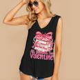 Coquette Bow All Booked For Valentines Teacher Book Women's V-Neck Tank Top