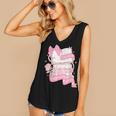 Coquette Reading Book Lover Pink Bow Bookish Mom & Daughter Women's V-Neck Tank Top