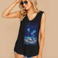 Cosmic Botanical Book Lover Reading Women's V-Neck Tank Top