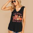 Cozy Readers Book Society Teacher Reading Floral Pumpkin Tee Women's V-Neck Tank Top Cozy Readers Book Society Teacher Reading Floral Pumpkin Tee Women's V-Neck Tank Top