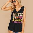 Crochet Coffee Reading Books Crocheter Crocheting Women's V-Neck Tank Top