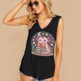 Cute Axolotl Reading Books Cozy Night Aesthetic Women's V-Neck Tank Top Cute Axolotl Reading Books Cozy Night Aesthetic Women's V-Neck Tank Top