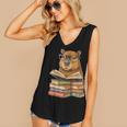Cute Capybara Reading Books Animal Capybara Bookworms Women's V-Neck Tank Top