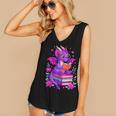 Cute Dragon Reading Books Bookworm Women's V-Neck Tank Top