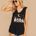 Cute Ghost Drinking Coffee Halloween Fall Ghost Book Reading Women's V-Neck Tank Top