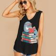 Cute Reading Seal On Books Book Lover Women's V-Neck Tank Top Cute Reading Seal On Books Book Lover Women's V-Neck Tank Top