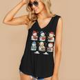 Cute Snowman Reading Books Christmas Winter Book Lover Women's V-Neck Tank Top Cute Snowman Reading Books Christmas Winter Book Lover Women's V-Neck Tank Top