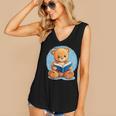 Cute Teddy Bear Reading Book Fun Women's V-Neck Tank Top Cute Teddy Bear Reading Book Fun Women's V-Neck Tank Top