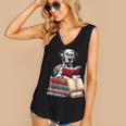 Dalmatian Reading Books Matching Bookworm Readers Librarian Women's V-Neck Tank Top