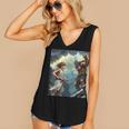 David And Goliath Bible Book Of Samuel King David Comic Women's V-Neck Tank Top David And Goliath Bible Book Of Samuel King David Comic Women's V-Neck Tank Top