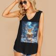 Deer Reads Book Women Girls Reindeer Women's V-Neck Tank Top Deer Reads Book Women Girls Reindeer Women's V-Neck Tank Top