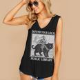 Defend Your Local Library Knight Cat Rider Book Lover Women's V-Neck Tank Top Defend Your Local Library Knight Cat Rider Book Lover Women's V-Neck Tank Top