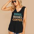 Dogs Books Coffee Book Lover Dogs Coffee Women's V-Neck Tank Top