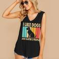 I Like Dogs And Maybe 3 People Introvert Women's V-Neck Tank Top I Like Dogs And Maybe 3 People Introvert Women's V-Neck Tank Top
