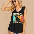 I Like Dogs And Maybe 3 People Introvert Women's V-Neck Tank Top I Like Dogs And Maybe 3 People Introvert Women's V-Neck Tank Top