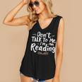 Don't Talk To Me I'm Reading Minimalist Book Lover Women's V-Neck Tank Top