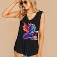 Dragon Reading a Book Bookworm Book Lover Women's V-Neck Tank Top Dragon Reading a Book Bookworm Book Lover Women's V-Neck Tank Top
