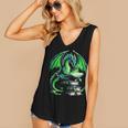 Dragon Reading Books Bookworm Women's V-Neck Tank Top