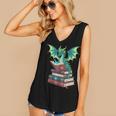 Dragon Reading Books Fantasy Lovers Mythical Creatures Women's V-Neck Tank Top