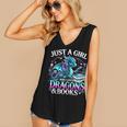 Dragon Reading Just A Girl Who Loves Dragons And Books Women's V-Neck Tank Top Dragon Reading Just A Girl Who Loves Dragons And Books Women's V-Neck Tank Top