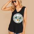 Duck Wilderness Book Reading Illustration Floral Women's V-Neck Tank Top