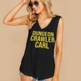 Dungeon Crawler Carl Yellow Text Logo LitRPG Series Book Women's V-Neck Tank Top Dungeon Crawler Carl Yellow Text Logo LitRPG Series Book Women's V-Neck Tank Top