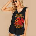 Easily Distracted By Dragons And Books Reading Women's V-Neck Tank Top Easily Distracted By Dragons And Books Reading Women's V-Neck Tank Top