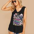 Fantasy Drama Tragedy Cute Cat Book Lover Readers Librarians Women's V-Neck Tank Top
