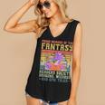 Fantasy Reader Society Reading Book Retro Bookworm Reader Women's V-Neck Tank Top