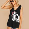 Female Librarian Rosie Riveter Book Guardian Woman Women's V-Neck Tank Top Female Librarian Rosie Riveter Book Guardian Woman Women's V-Neck Tank Top