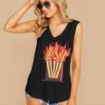 Flames And Lighter Costume For Matchbook Lovers Women's V-Neck Tank Top Flames And Lighter Costume For Matchbook Lovers Women's V-Neck Tank Top