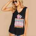 With Freedom Flowers Books And The Moon Women's V-Neck Tank Top With Freedom Flowers Books And The Moon Women's V-Neck Tank Top
